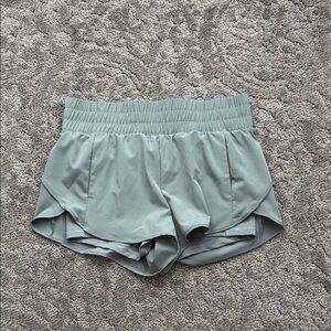 Women's Athletic Shorts in Light Green Gray